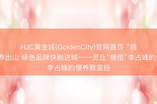 HJC黄金城(GoldenCity)官网首页 “烟墨香猪”慢养出山 绿色品牌快跑进城——灵丘“猪倌”李占峰的慢养致富经